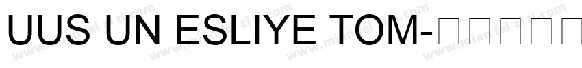 UUS UN ESLIYE TOM字体转换